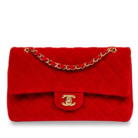 chanel bag red price|chanel red velvet bag.